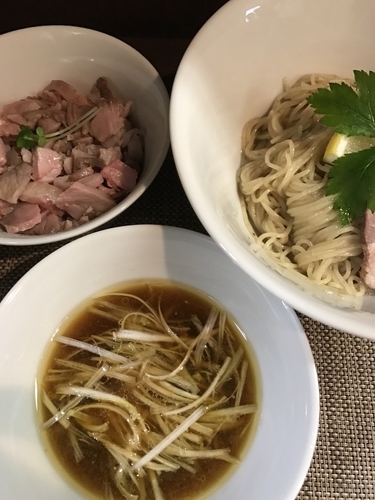 「つけ蕎麦、肉飯」@神保町黒須の写真