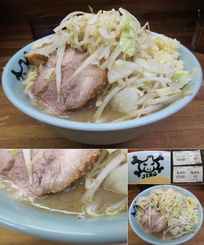 「小ラーメン 780円 + 塩っぱいの 50円（蒜）」@ラーメン二郎 新小金井街道店の写真