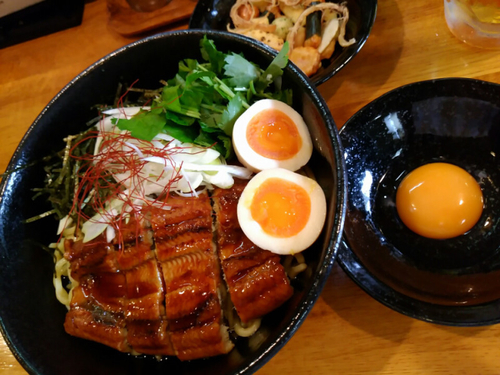 「【お盆限定】うなぎまぜそば　750円」@麺屋 鶏口の写真