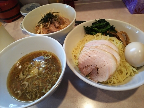 「和だしつけ麺(中)＋ねぎチヤーごはん」@らーめん将貴の写真