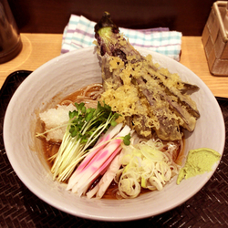 冷しなす天そば