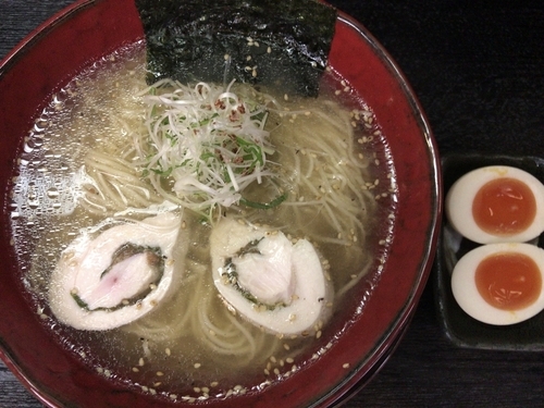 「燦梅麺1080円＋味玉162円」@麺屋 三味の写真