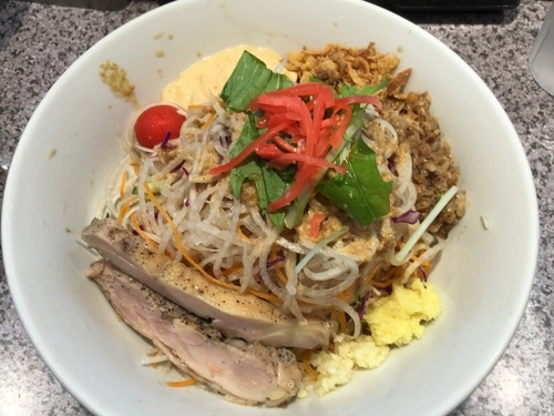 「宮し中華ミニ(ﾆﾝﾆｸｽｸﾅﾒ後は全部)＆豚マシ」@ラーメン宮郎の写真