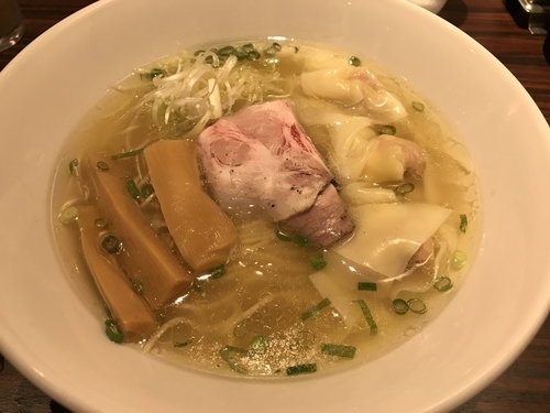 「ゆず塩海老わんたん麺  950円」@らーめん 本竈 エスパル仙台店の写真