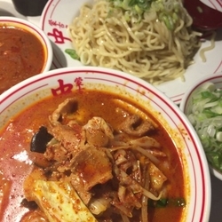 冷し味噌やさい 麺・野菜大、ネギ、インド