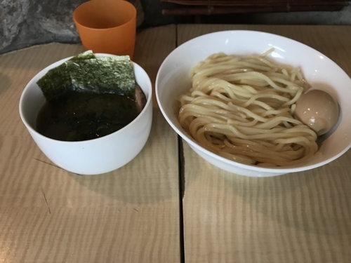 「塩かつおつけ麺 味玉トッピング」@菜の写真