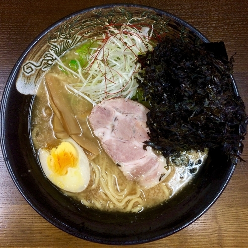 「麺吉ラーメン ¥800円（太麺・こってり）」@神栖創心堂 麺吉の写真