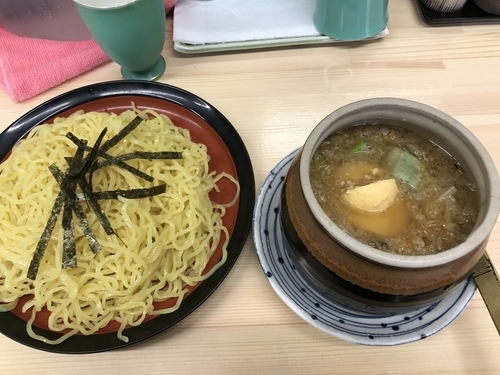 「のうこく塩温つけ麺 ダブル盛  900円」@梅公の写真