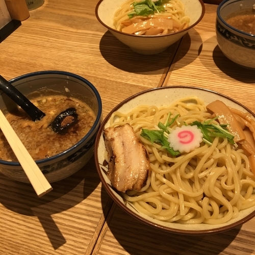 「つけ麺 中盛り あつもり 脂増し」@つけ麺屋 銀四郎の写真