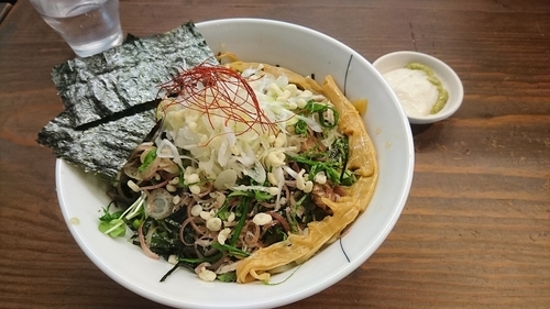 「【限定】牡蠣の冷やしぶっかけ油ソバ+海苔(クーポン)」@貝だしラーメン 貝ガラ屋の写真