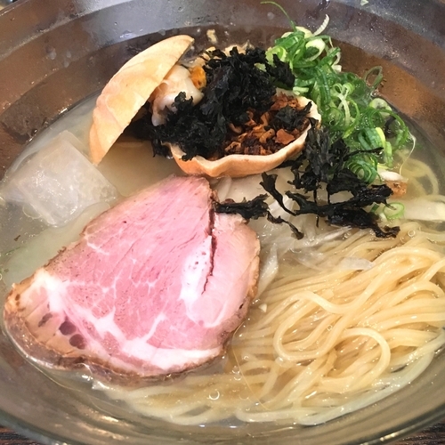 「【限定】ホタテとキノコの冷やしラーメン」@麺場voyageの写真