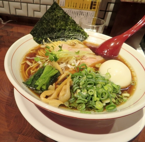 「長岡生姜醤油＋九条ネギ＋味玉（1,050円）」@生姜醤油専門 我武者羅 代々木店の写真