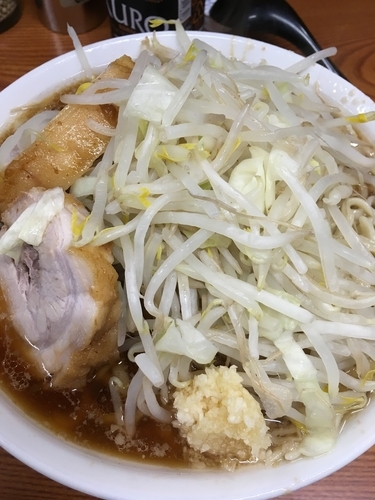 「小ラーメン（ヤサイ、ニンニク）」@ラーメン二郎 亀戸店の写真
