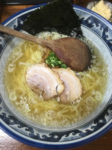 「塩らーめん (ニンニク別皿)」@東京こだわり麺屋 らーめん殿の写真