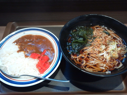 「ミニカレーセット 630円」@名代 富士そば 慶應三田店の写真