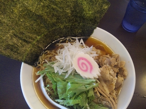 「【8月限定】和風冷やし肉そば 800円　（菱岡　作）」@おおぼし 上田本店の写真