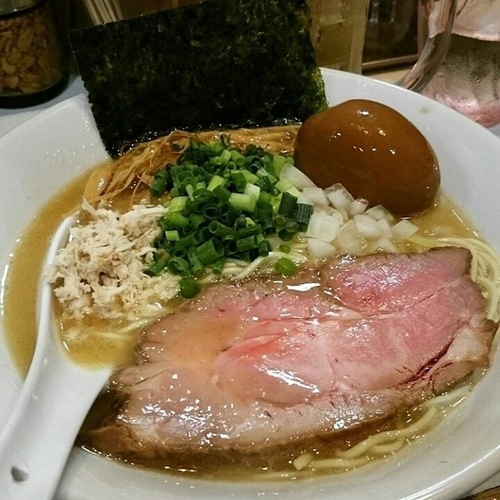 「濃厚塩らーめん 750円＋味玉」@麺屋 扇 SENの写真