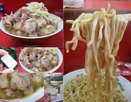 「ぶたダブルラーメン 800円（油なし・蒜）」@ラーメン二郎 三田本店の写真