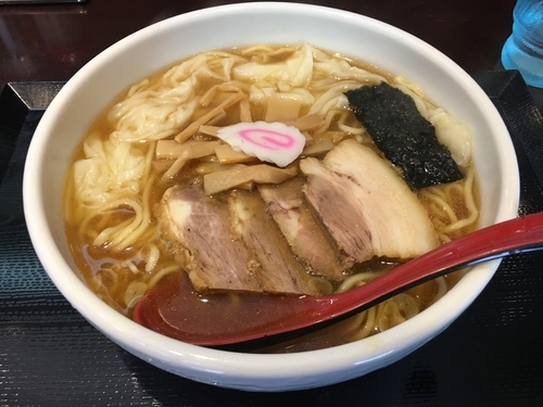 「ワンタン麺 大盛」@中華蕎麦 金魚の写真