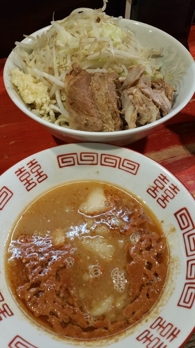 「小つけ麺エビ味」@ラーメン二郎 会津若松駅前店の写真