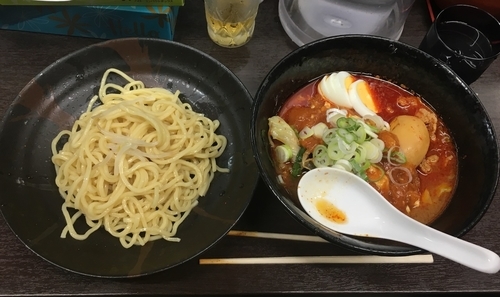 「冷やし五目麻婆麺+味玉」@元祖旨辛系タンメン 荒木屋の写真
