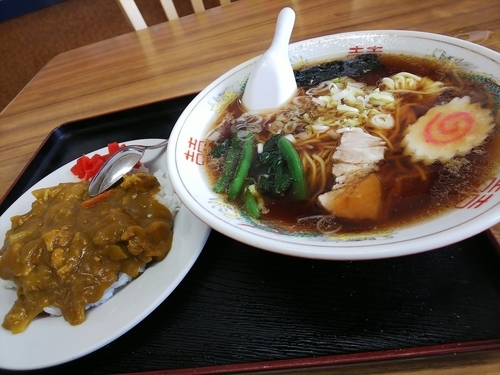 「ラーメンカレーセット」@あさひや食堂の写真