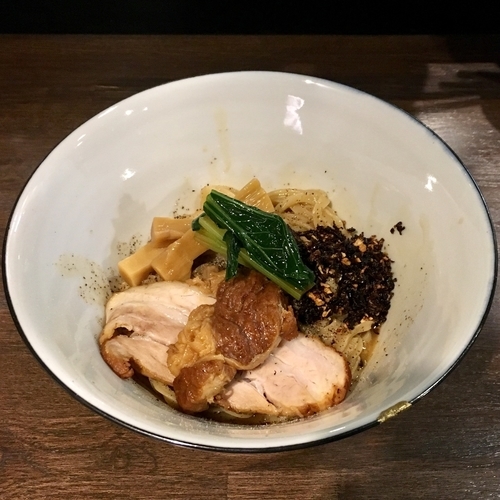 「まぜ soba 紫電 (900円)」@らぁ麺BAR 錦 iwamotoの写真
