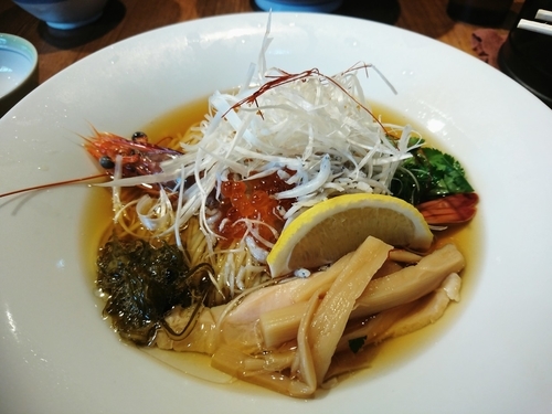 「【限定】天使の海老とイクラの冷やしそば890円＋めし割110」@寿製麺よしかわ 川越店の写真