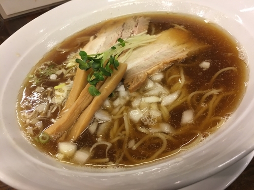 「魚介鳥醤油ラーメン」@濃厚つけ麺 茜堂の写真
