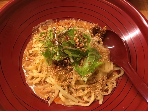 「汁なし金胡麻担担麺」@金蠍の写真