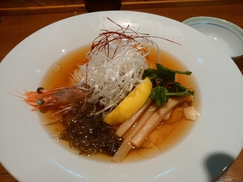 「天使の海老といくらの冷やしそば」@寿製麺よしかわ 川越店の写真