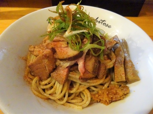 「油そば 750円 ＋ プチライス 50円」@麺庵ちとせの写真