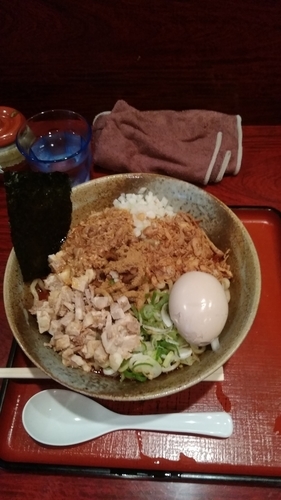 「まぜそばⅡ（渓麺）＋味玉」@食処 渓の写真