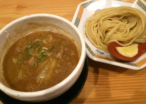 「牛モツつけ麺（ハーフ）　770円」@蔵木 松山店の写真