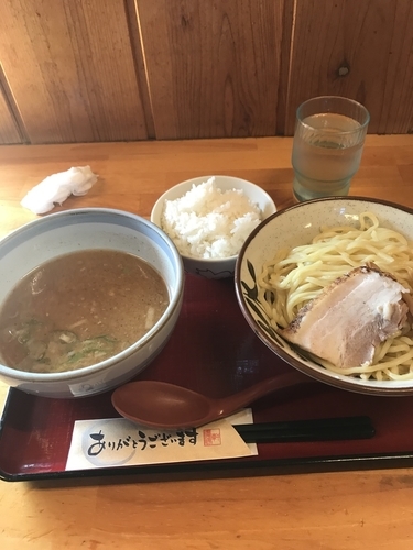 「特製もりそば(中盛) 750円 中盛+ライス無料」@優勝軒 鶴ヶ島店の写真