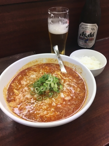 「担々麺850円 中辛 ライス付き」@麺屋 民のかまどの写真