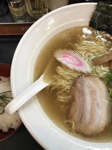 「塩そば、ランチセット、サービス大盛り」@汐屋 まる長 水天宮店の写真