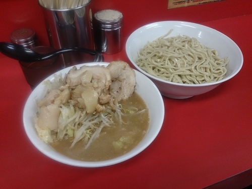 「小ラーメン【つけ麺（ニンニク）】」@ラーメン二郎 茨城守谷店の写真