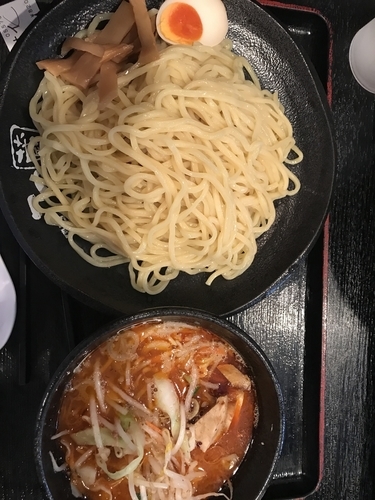 「野菜つけ麺 辛」@つけめん てつ蔵 和光市店の写真