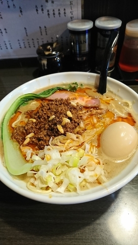 「担々麺大盛＋味玉＋白飯(小)」@つけ麺 陽の写真