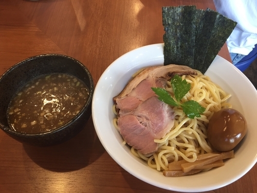 「特製濃厚豚骨魚介つけ麺大盛り+ちょいネギ」@中華そば 七麺鳥の写真