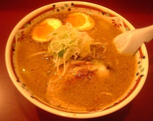 「味噌卵ラーメン」@狼スープの写真