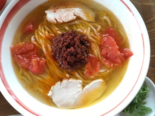 「トムヤムらーめん鶏 850円」@あたりやの写真