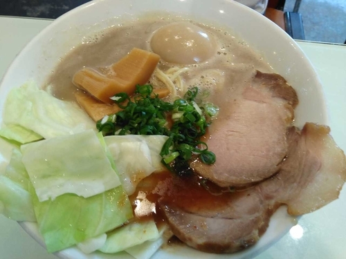 「味たま豚骨らーめん」@らーめん 五ノ神精肉店 煮干し編の写真