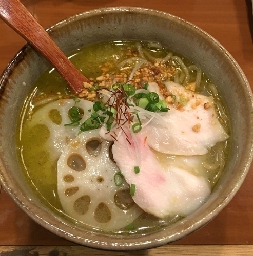 「とりぽたーじゅSOBA (夜営業仕様) 700円」@串まるの写真