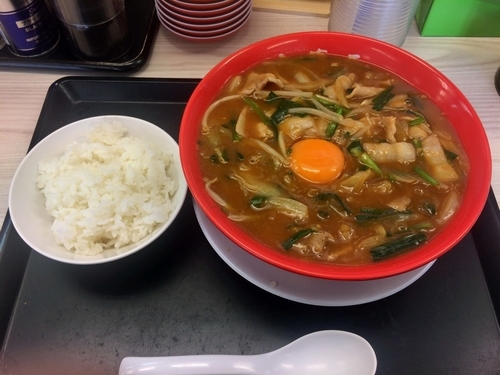 「大草原 スタミナラーメン(小ライスサービス) 930円」@ラーメン大草原 秋山店の写真
