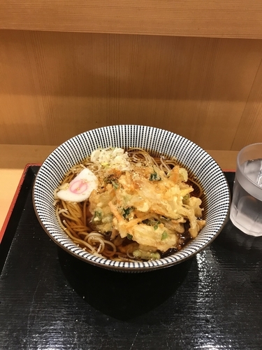 「かき揚げ天そば 430円」@そばいち 新宿店の写真