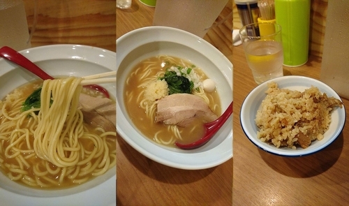 「『ラーメン+半ライス+ニンニク(￥780+無料+無料)』」@ラーメン カワタカの写真