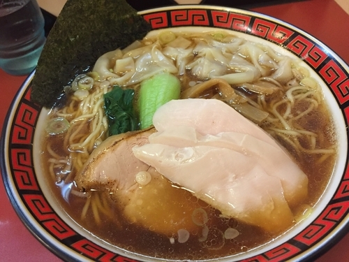 「ワンタン中華そば 大盛」@中華そば 華丸の写真