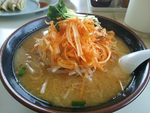 「ねぎみそ　（大盛り：サービス券）」@くるまやラーメン 松本渚店の写真
